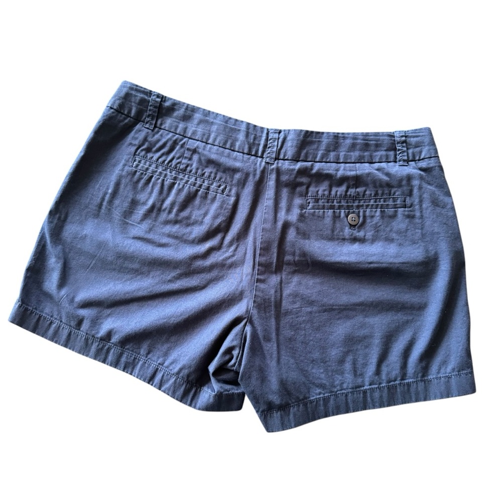 J. Crew Broken In Chino Cotton Shorts Women's Size 12 Navy Blue - Picture 2 of 8